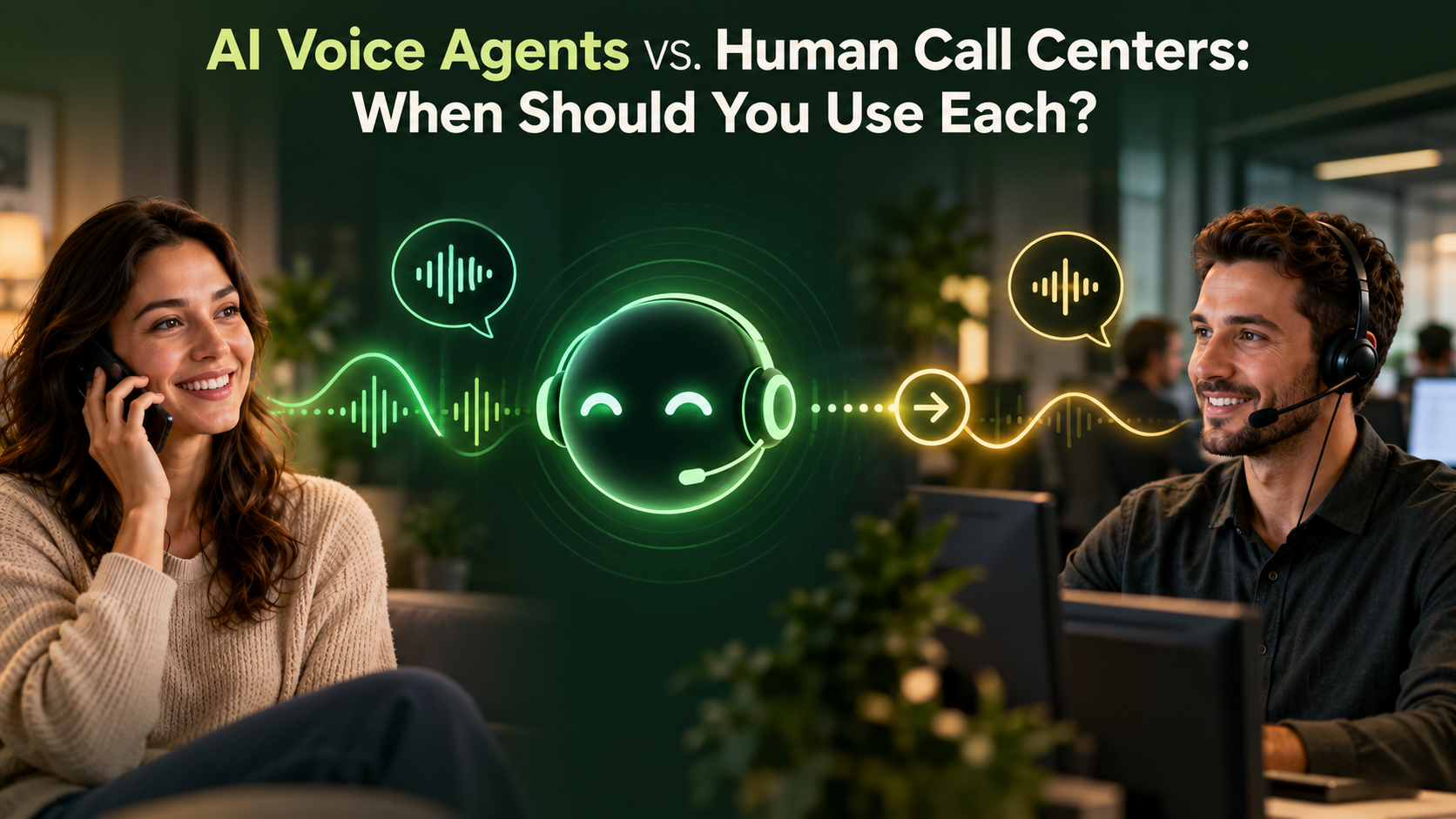 When to Use AI Voice Agents for Customer Service Instead of Human Call Centers