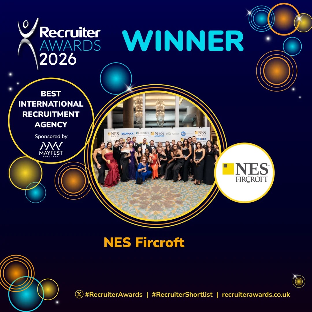 NES Fircroft celebrates winning Best International Recruitment Agency at the Recruiter Awards 2026