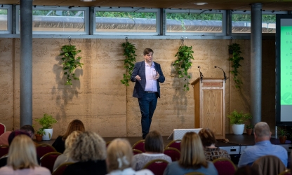 Nathan Shearman speaking at the Cornwall Partners In Care Conference in September