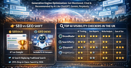 How to do AI SEO (GEO) in 2026? Compare Popular AI Visibility Checker in UK
