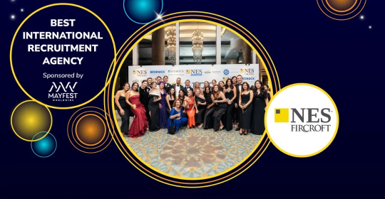 NES Fircroft celebrates winning Best International Recruitment Agency at the Recruiter Awards 2026